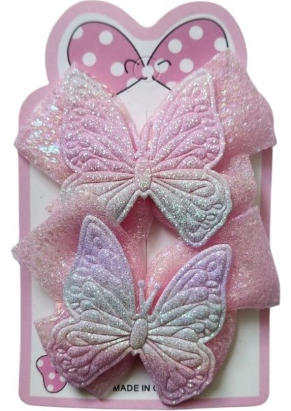 Hediyelik Pırıltılı Kelebek Saç Tokası 2 Adet fiyatları