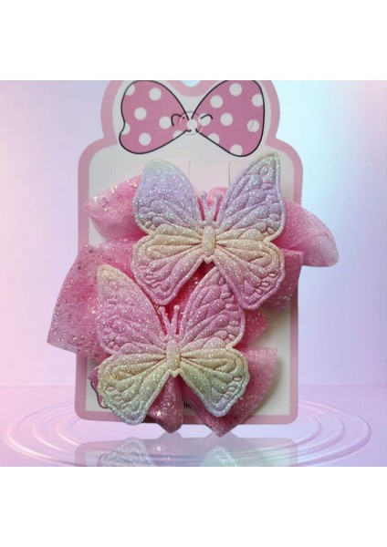 Hediyelik Pırıltılı Kelebek Saç Tokası 2 Adet fırsatları