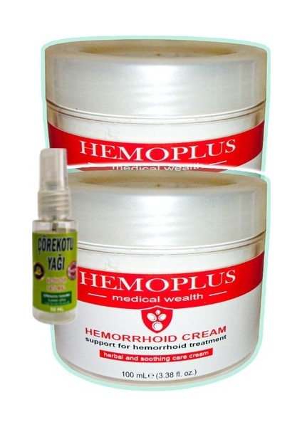 Hemoplus Krem 100 ml x 2 Adet + Çörek Otu Yağı 30 ml