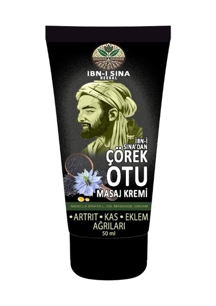 Ibn-I Sina Çörek Otu Kremi 50 ml Sırt Bel Kas Diz Iskelet Agrilarina Harici Uygulama Teskin Edici Masaj Kremi