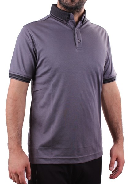 Twister 2305 Antrasit Günlük Kısa Kol Normal Kesim Pamuklu Polo Yaka Erkek Tişört