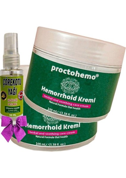 Proctohemo Cream 100 ml x 2 Adet + Çörek Otu Yağı 30 ml