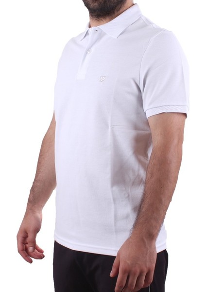 Twister 2341 Beyaz Günlük Kısa Kol Normal Kesim Pamuklu Polo Yaka Erkek Tişört modelleri