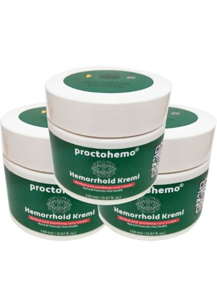 Proctohemo HZNKS039 3ADET 150 ml Büyük Boy Hemor.roidin Cream Kişisel Bağsur Kremi