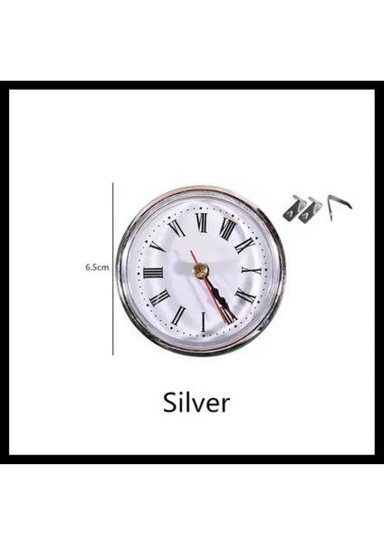 Altıgen Dekoratif Saat Silikon Kalıp Seti - Hobi Silikon Kalıbı -KOD:1078 Silver Saat