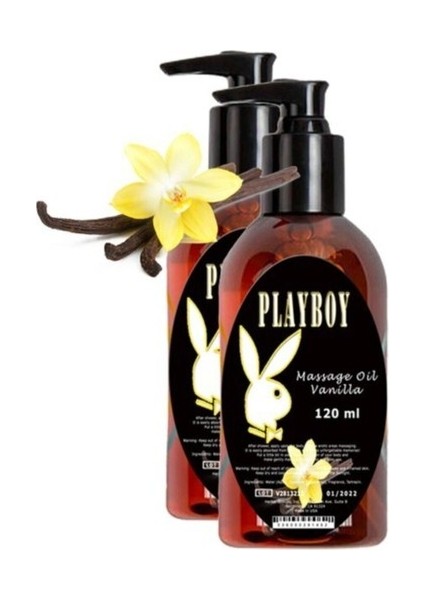 Playboy Vanılla Massage Oil 2 Adet Vanilya Aromalı Vücut Masaj Yağı