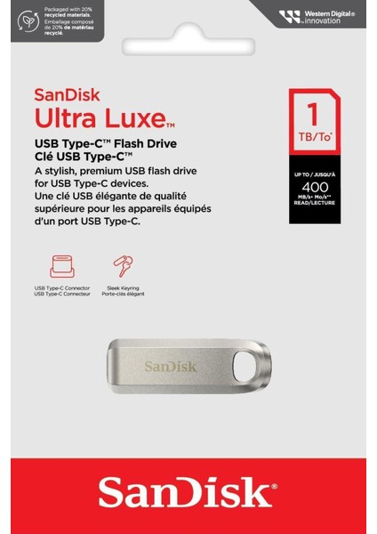 Ultra Luxe 1tb SDCZ75-1T00-G46 USB 3.2 Type-C Flash Bellek