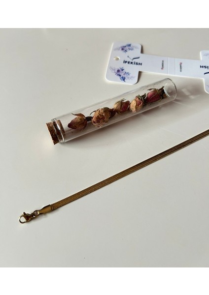 Ayarlanabilir Gold Renk Italyan Zincir Paslanmaz Çelik Unisex Bileklik indirimleri