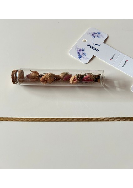 Ayarlanabilir Gold Renk Italyan Zincir Paslanmaz Çelik Unisex Bileklik