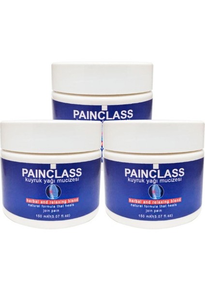 Painclass HZNKS038 3ADET 150 ml Büyük Boy Kuyruk Yağı Kremi Pain Cream Ağ Rılara Krem