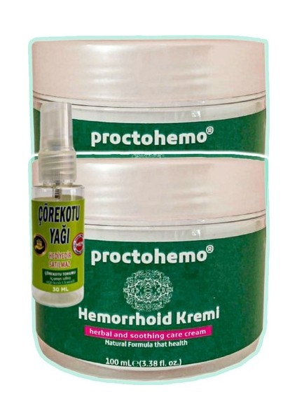 Proctohemo Krem 100 ml x 2 Adet + Çörek Otu Yağı 30 ml
