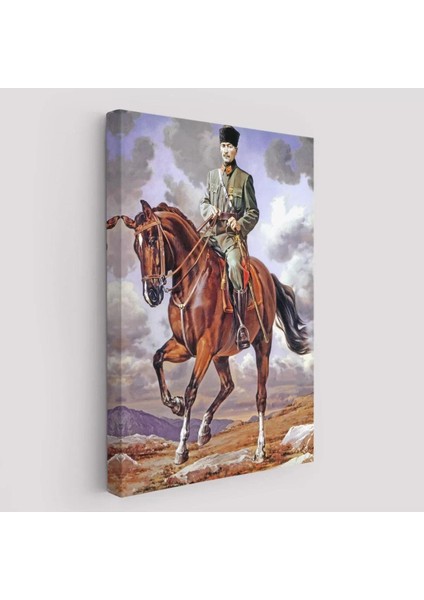 At Üstündeki Mustafa Kemal Atatürk Duvar TABLOSU-6462