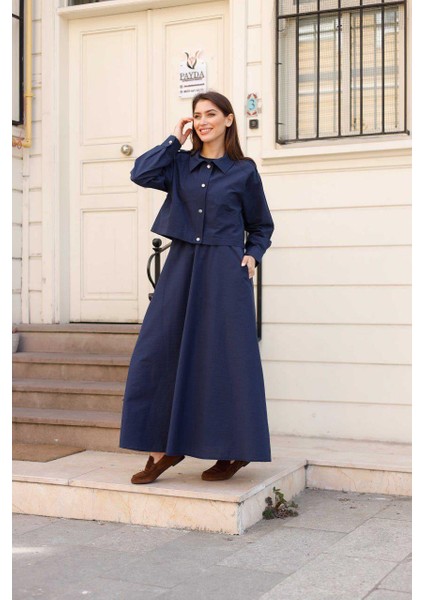 Premium Kalite Alice Kumaş Jile Elbise ve Ceket Ikili Takım