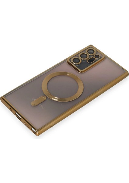 Samsung Galaxy Note 20 Ultra Kılıf Kross Magneticsafe Kapak - Gold Mrayd