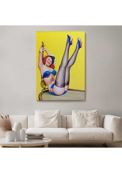 Amerikalı Güzel Kadın Çizgi Roman Kapağı Duvar TABLOSU-6231 fiyatları