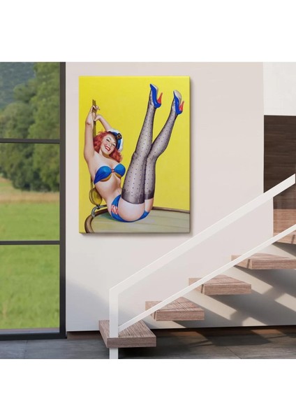 Amerikalı Güzel Kadın Çizgi Roman Kapağı Duvar TABLOSU-6231 fırsatları