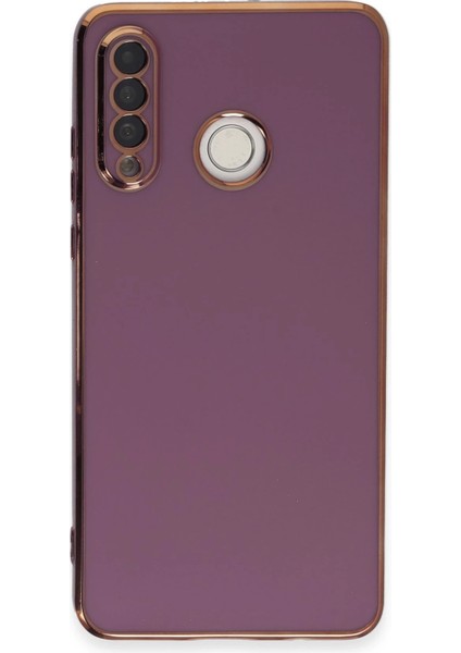Huawei P30 Lite Kılıf Volet Silikon - Mor Mrayd