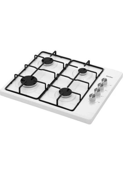 Simfer 3010N Beyaz 4 Gözü Gazlı Set Üstü Metal Ocak