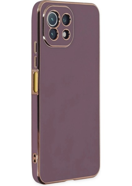 Xiaomi Mi 11 Lite Kılıf Volet Silikon - Mor Mrayd