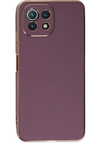 Xiaomi Mi 11 Lite Kılıf Volet Silikon - Mor Mrayd