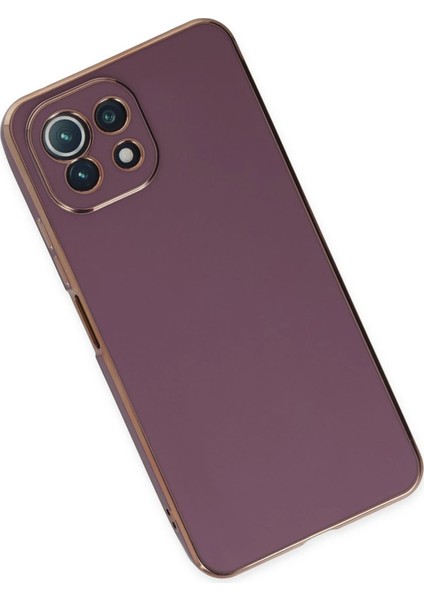 Xiaomi Mi 11 Lite Kılıf Volet Silikon - Mor Mrayd