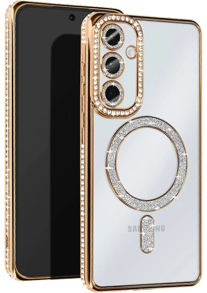 Samsung Galaxy S25 Edge Joke Simli Magneticsafe Kılıf - Gold Mrayd