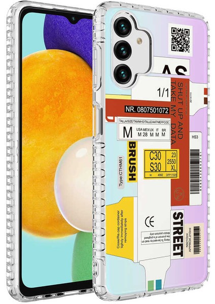 Galaxy A13 4g Kılıf Airbag Kenarlı Renkli Desenli Silikon Iktk Elegans Kapak-No2