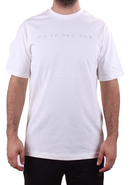 2323 Beyaz Günlük Pamuklu Baskılı Bisiklet Yaka Erkek Tişört fiyatları