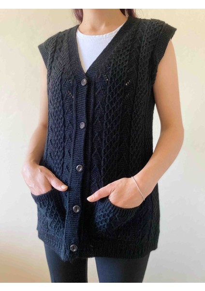 Çift Cepli Kadın Yelek