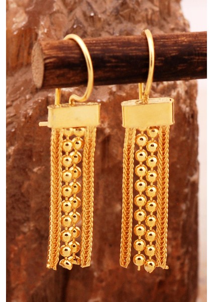 Hasır Elişi Altın Kaplama Gümüş Küpe 7008 fiyatları