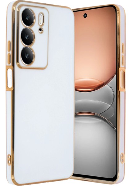 Realme C75 4g Kılıf Volet Silikon - Beyaz Mrayd
