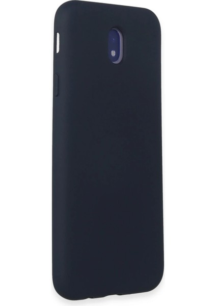 Samsung Galaxy J7 Pro / J730 Kılıf Nano Içi Kadife Silikon - Koyu Mavi Mrayd