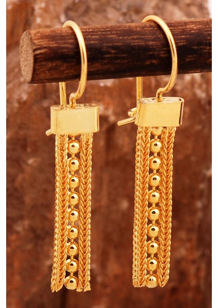 Hasır Elişi Altın Kaplama Gümüş Küpe 7007 fiyatları