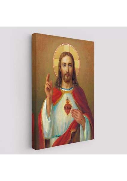 Isa'nın En Kutsal Kalbi Tablosu - The Most Sacred Heart Of JESUS-6478