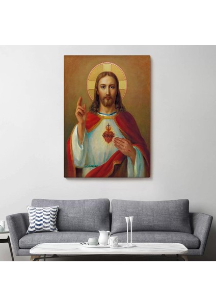 Isa'nın En Kutsal Kalbi Tablosu - The Most Sacred Heart Of JESUS-6478 fiyatları