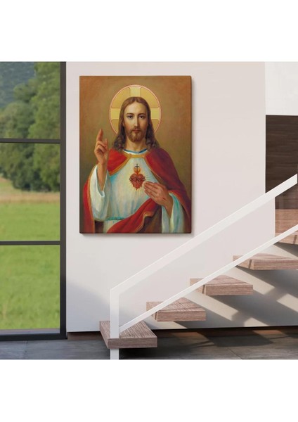 Isa'nın En Kutsal Kalbi Tablosu - The Most Sacred Heart Of JESUS-6478 fırsatları