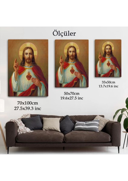 Isa'nın En Kutsal Kalbi Tablosu - The Most Sacred Heart Of JESUS-6478 indirimleri