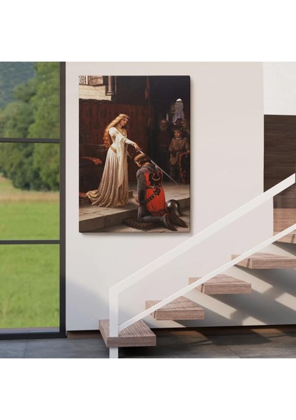 The Accolade - Edmund Blair Leighton Şövalyenin Kraliçeye Sadakat TABLOSU-6364 fırsatları