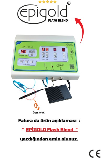 Iğneli Epilasyon Cihazı Flash Blend Yeşil Renkli Kuru Kullanım İçin 2 Yıl Garanti fiyatları