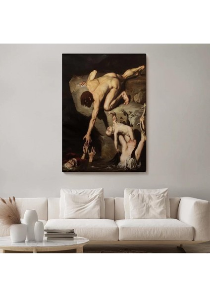 Tufan Sahnesi Tablosu Scene Of Deluge - Joseph Desire COURT-6414 fiyatları