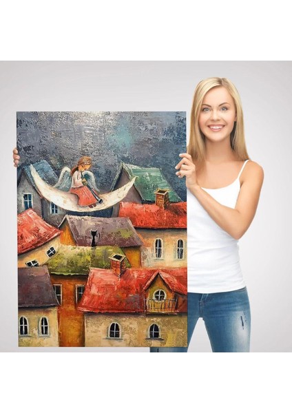 Gecenin Meleği Dekoratif Duvar TABLOSU-6244 modelleri