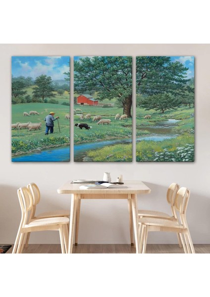 Akarsu Kenarındakı Rus Köylü Dekoratif Duvar TABLOSU-6534 modelleri