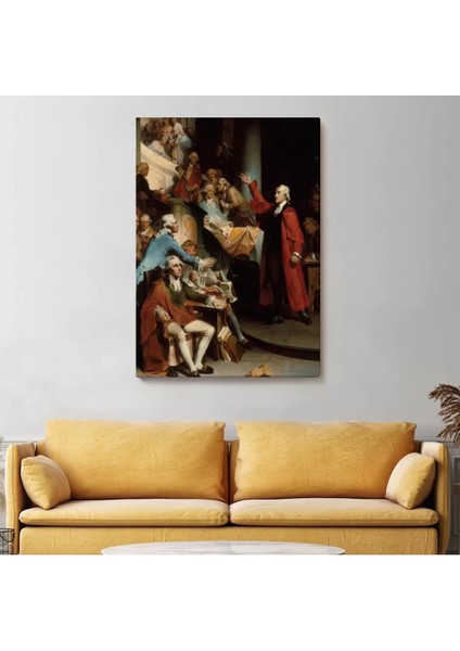 Patrick Henry Virginia burgesses Evinin Önünde Duvar TABLOSU-6408 fiyatları