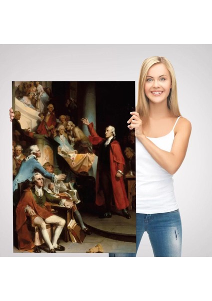 Patrick Henry Virginia burgesses Evinin Önünde Duvar TABLOSU-6408 modelleri