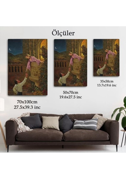 Sevgilisine Çiçek Veren Kadın Duvar TABLOSU-6241 indirimleri