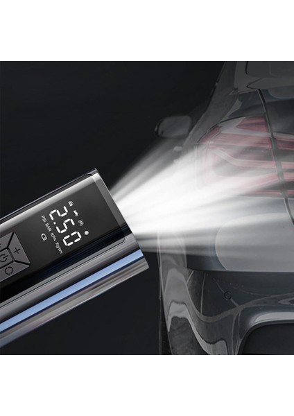 100W 6000MAH Şarjlı Araba Lastik Hava Pompası LED Işıklı Çok Amaçlı Bisiklet Yatak Top Pompası