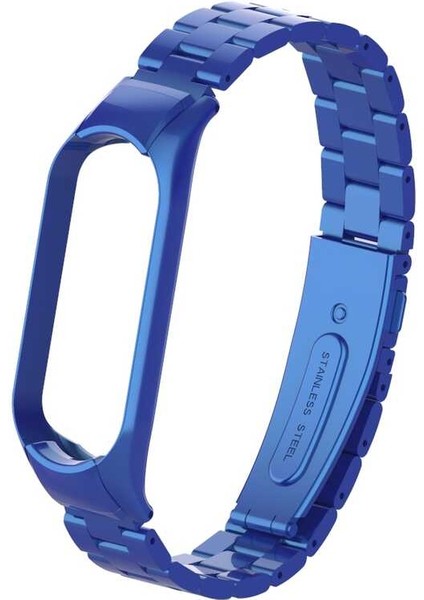 Xiaomi Mi Band 5 Uyumlu Krd-04 Metal Kordon Hzrv - Lacivert
