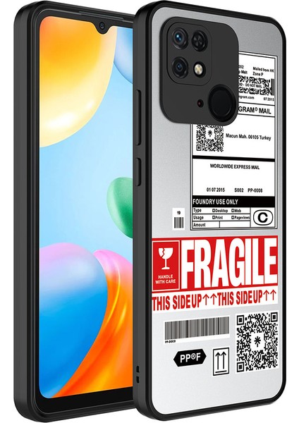 Xiaomi Redmi 10C Kılıf Aynalı Desenli Kamera Korumalı Parlak Hzrv Mirror Kapak-Fragile