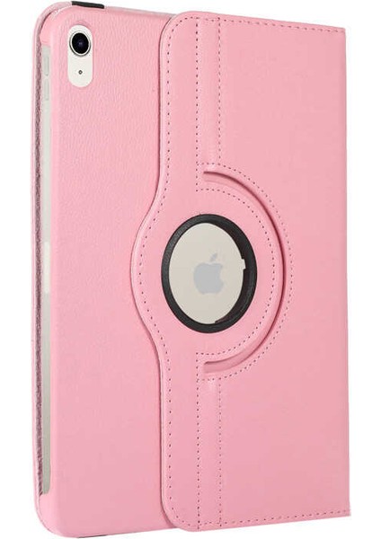 iPad 11.nesil 2025 Hzrv Dönebilen Standlı Kılıf - Pembe