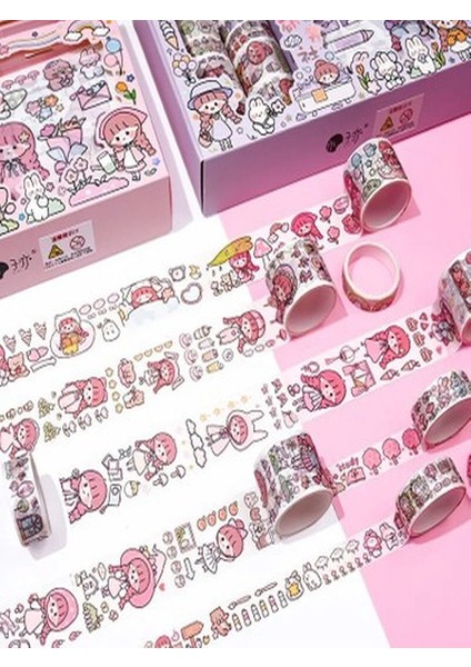 Munıs - Anime Karakterli ve Kuromi-My Melody Sticker + Bant Mega Hediye Seti – 2’li Özel Kutu